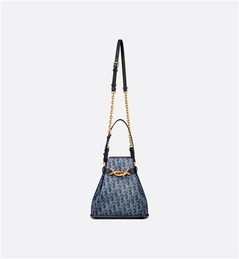 Medium C'est Dior Bag Blue Denim Dior Oblique Jacquard 